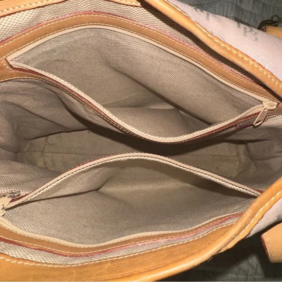 Vintage Pink and Tan Dooney and Burke Designer Tote Bag - Picture 6 of 8